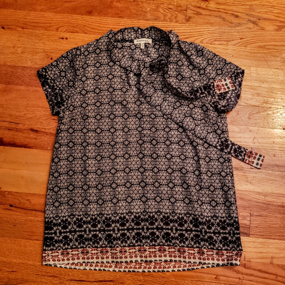 Necktie work blouse